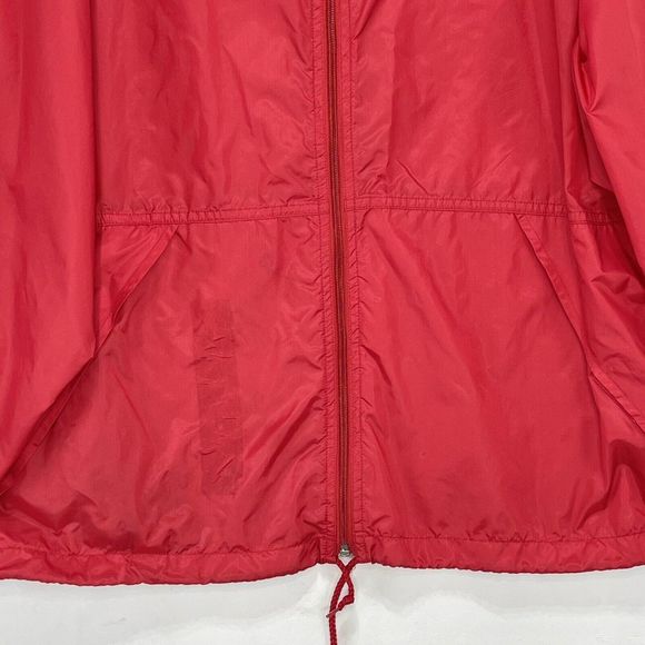 Casual Gear Rain Hooded Mens Large Red Long Sleeve Full Zip Jacket - Picture 6 of 14